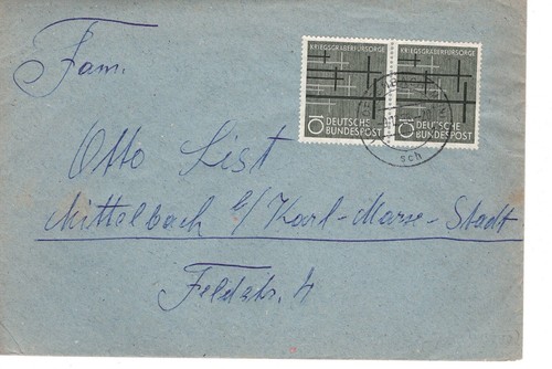 Brief nach mittelbach stempel - mittelbach,